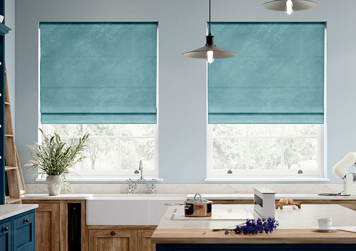 Odessa Velvet, Spa - Twist&Fit Roman Blind - Image 3